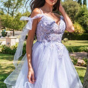 NEW SHORT OFF SHOULDER MINI HOMECOMING DRESS W/ SWEETHEART NECKLINE GL GS3513